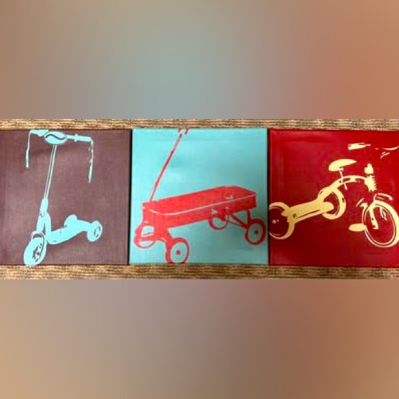 Set of 3‎ canvas pictures each 12” x 12” - Picture 1 of 6